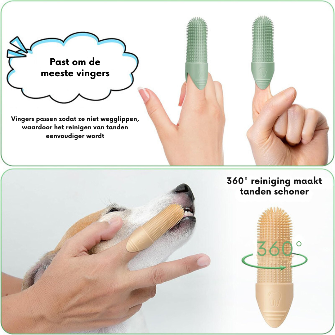 PetPetsy® 360° Vinger Tandenborstel